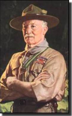 Baden Powell, Gründer der Pfadfinder (aus wikipedia)